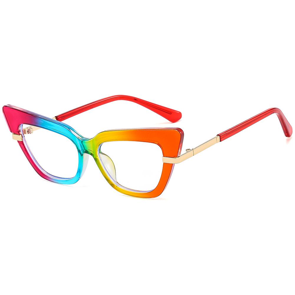 2025 Cross Cat Eye Glasses: Anti-Blue Light European & American Frames, Internet Celebrity Style, Bare Face Optical Design