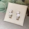 2026 New Drip-Glaze Hoop Earrings for Women C Shape Flower Geometric Earrings Buckle Sweet Cute Banquet Daily Wear Jewelry Gifts