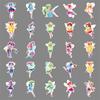 50 Elf Cartoon Stickers Hand-drawn Cute Fairy Tale Dreamy Decorative Water Cup Stationery Glue Drop Stickers