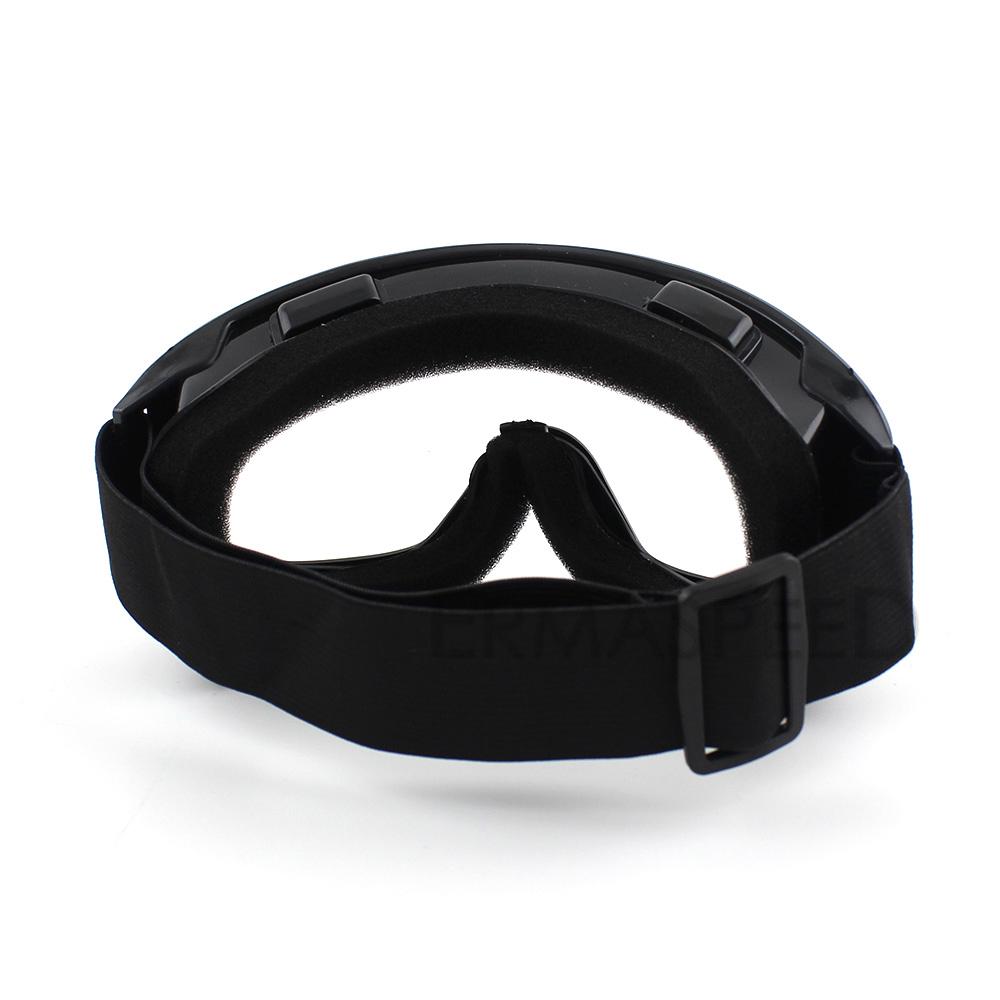 Black Motorcycle Goggles Windproof Dustproof Motocross Off Road Hiking Cycling Dirt Bike Racing Eye Glasses Unisex Clear