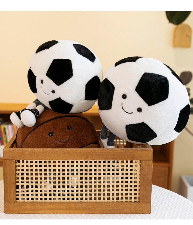 Cross-border Football Plush Pillow - Basketball Doll Figurine Holiday Gift