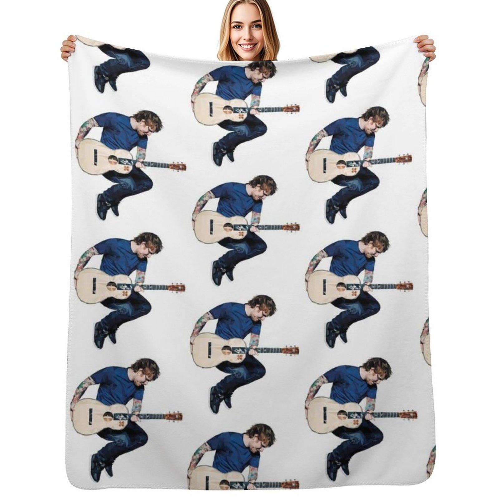 Ed Sheeran Throw Blanket Anti Shedding Soft Fuzzy Blanket for Home Size: 75*100cm, Weight: 230 GSM