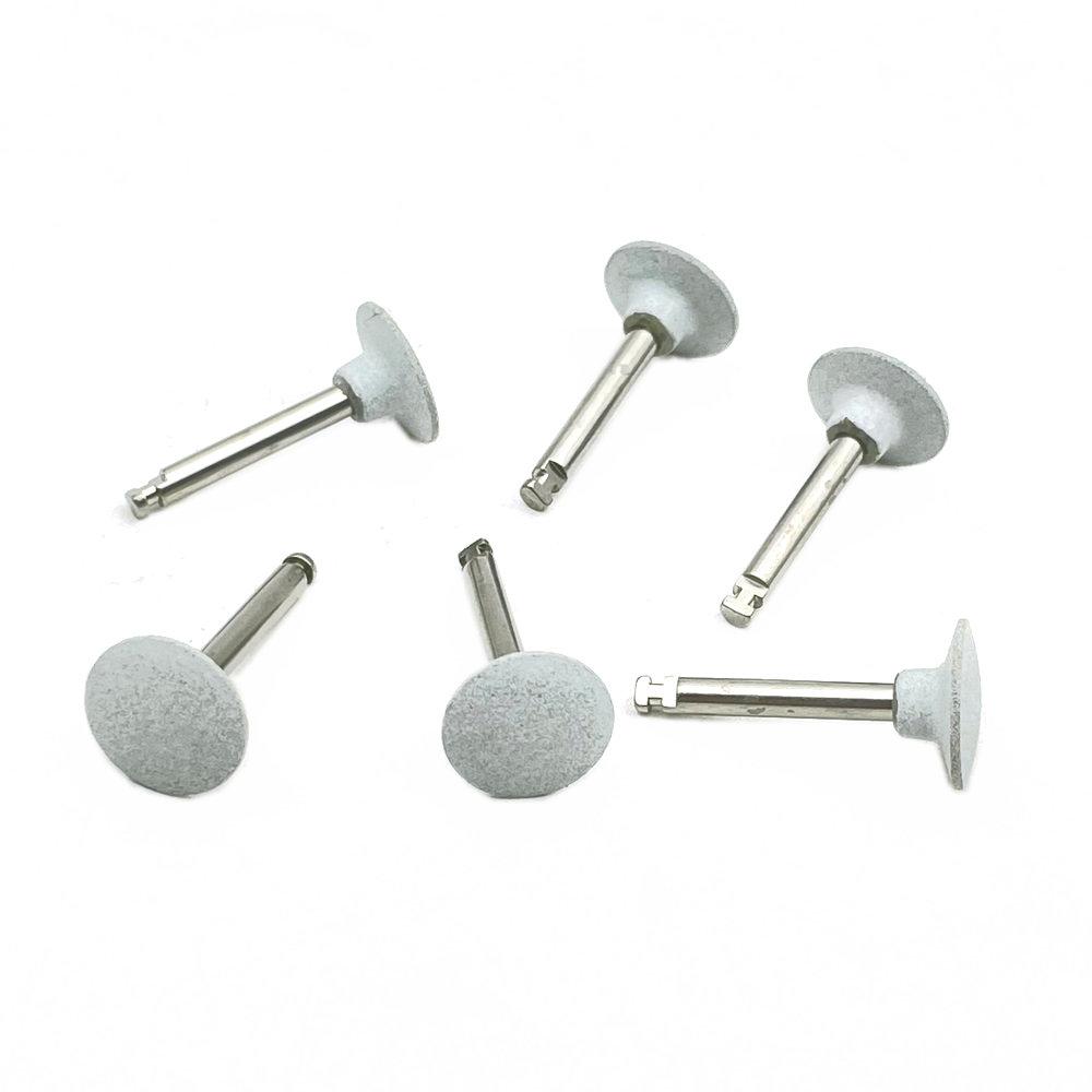 6Pcs Dental Composite Polishing Tools Dental Silicone Grinding Heads for Low-speed Machine Polishing Dental Tools серый