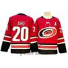 Mens NHL Hockey Jersey Retro Style Embroidered Team Hurricane 20 AHO Svechnikov Cotton Blend Practice Uniform