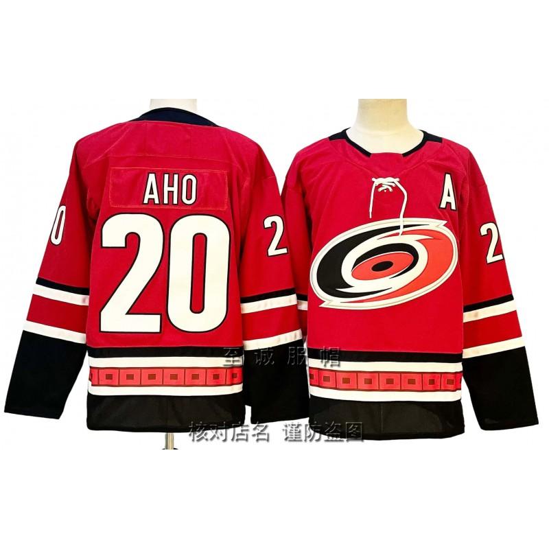 Mens NHL Hockey Jersey Retro Style Embroidered Team Hurricane 20 AHO Svechnikov Cotton Blend Practice Uniform