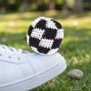 4 Stück Handgefertigtes Gestricktes Footbag-Set, Buntes Häkel-Footbag für Erwachsene & Anfänger, Jonglierbälle mit Mehrfarbigem Geometrischem Muster für Drinnen