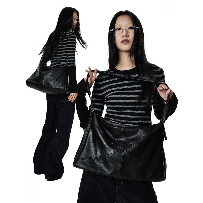 

Вместительная сумка высокого класса для поездок на работу с непринужденным ношением через плечо или кросс-боди чёрный