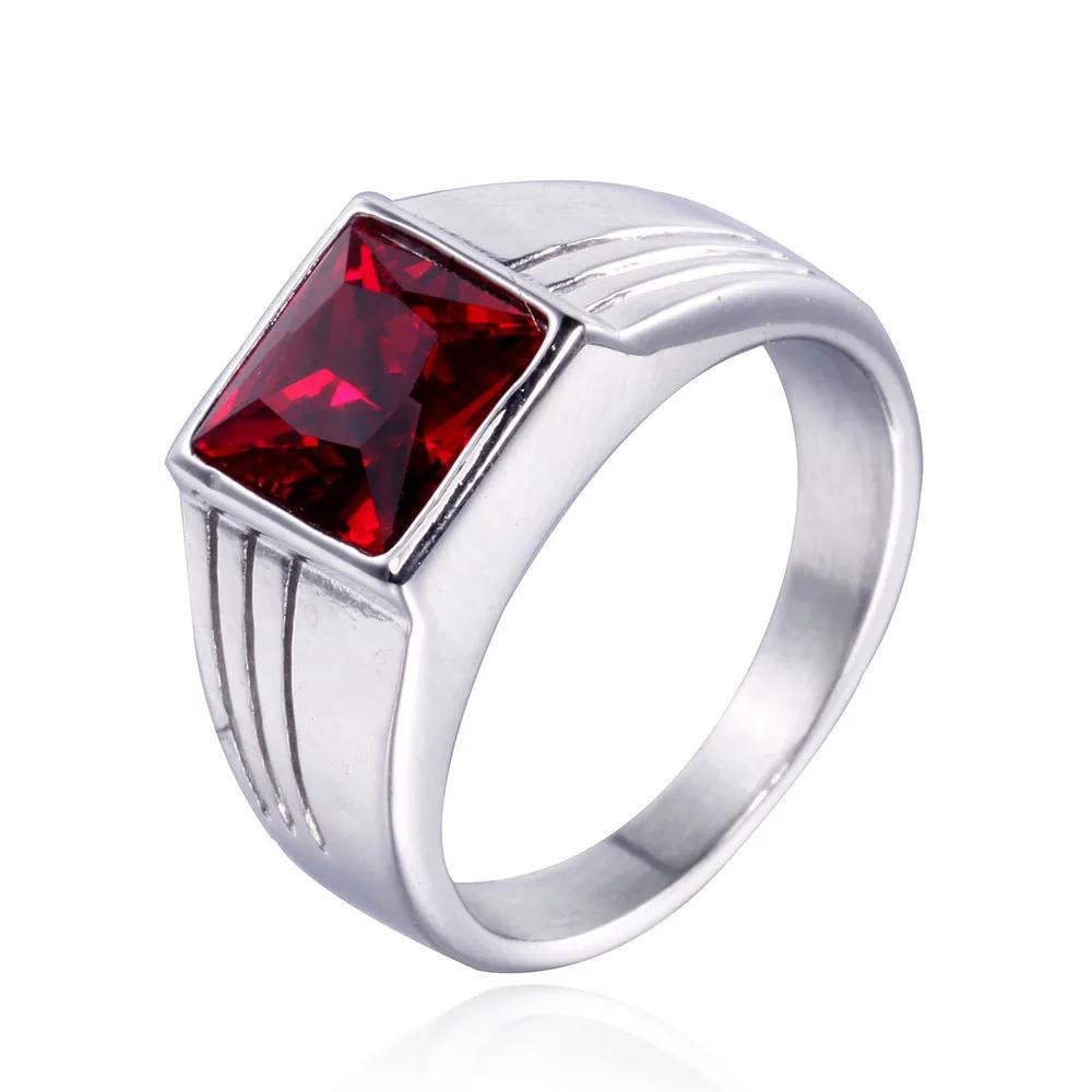 Personality High Quality Big Stone Rings for Men Women Punk Hip Hop 316L Stainless Steel Ring Fashion Jewelry Gifts Dropshipping
