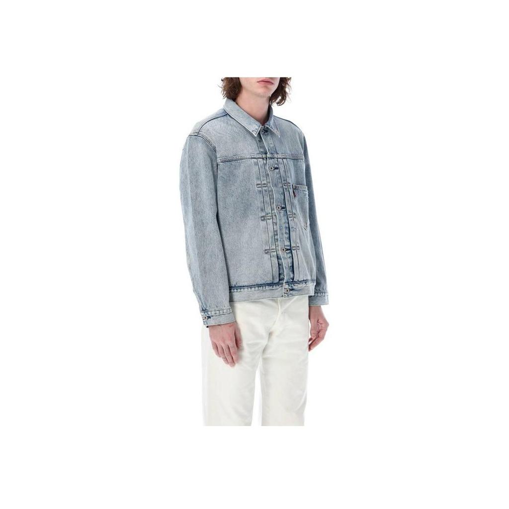 Levis SS23 Button-Down Collar Denim Jacket Men Jacket Light-Blue A3174-0006