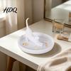 Cute Cat Storage Plate 3D Printed Jewelry Tray Desktop Organizer for Rings Elegant Base Earrings Kitten Decorative Dish Home Vanity Decor Black And
