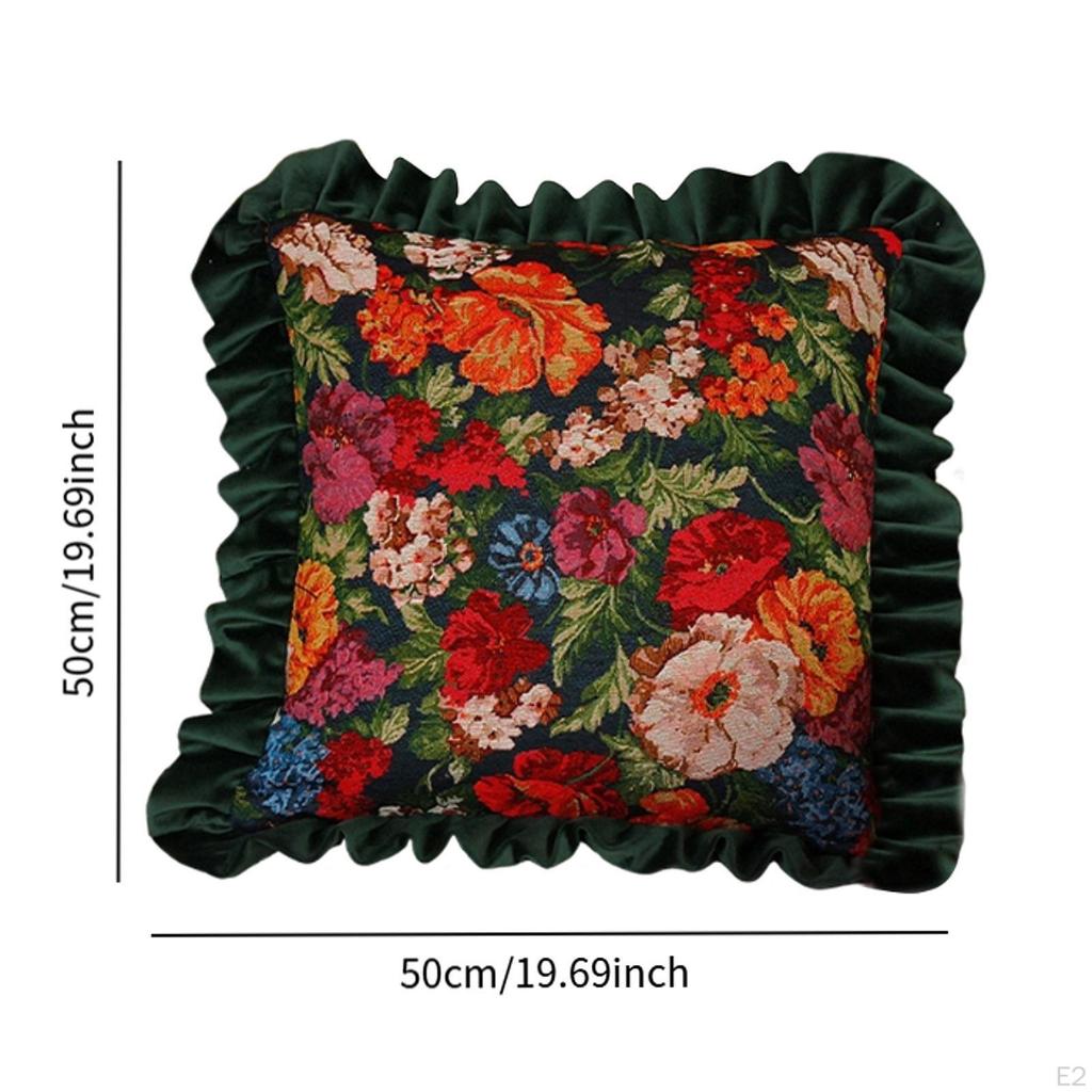 Decorative Floral Seat Cushion Pillow, Detachable for Living Room Use
