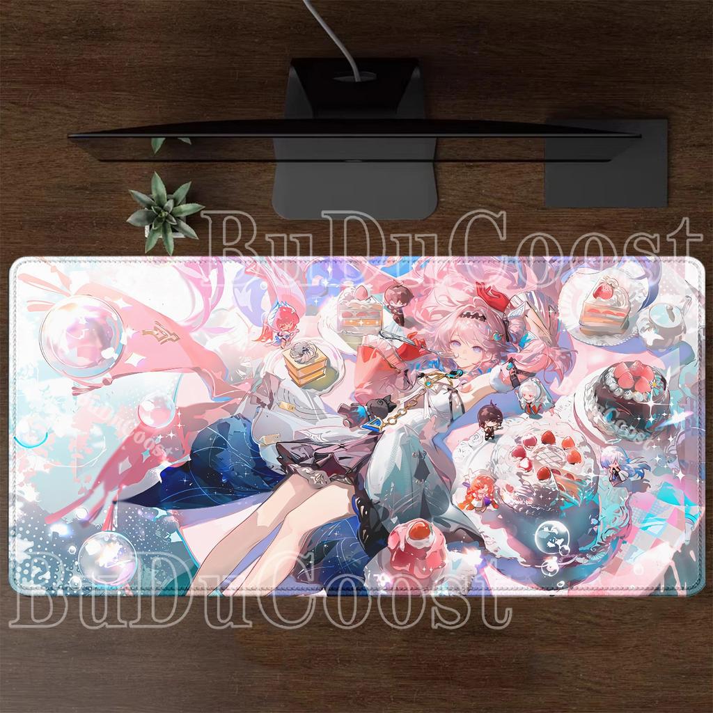 Wuthering Waves Denia Kawaii Anime Girl Gaming Mousepad Computer Keyboard Mouse Pad HD Printing Office Accessories XXL Desk Mat