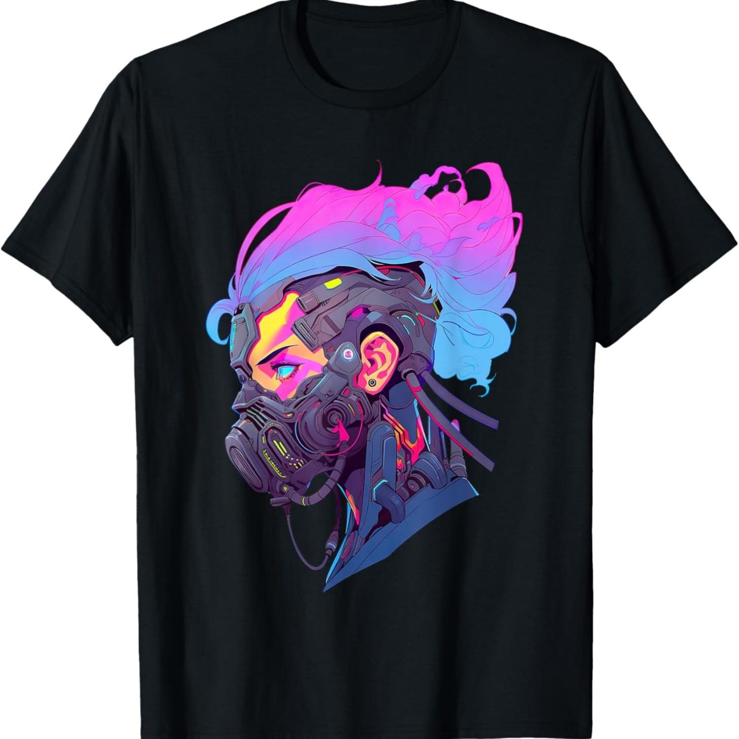 

CYBERPUNK GASMASK RAINBOW TECH T-Shirt S