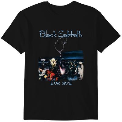 Black-Sabbath Bandshirt Live Evil Tour T-Shirt Rockband-Shirt Klassisches T-Shirt