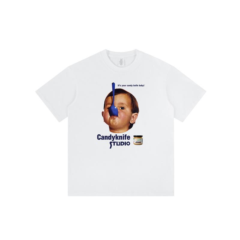 

Apricot Short Sleeve Vintage Plus Size Retro Portrait T-Shirt S хизер серый