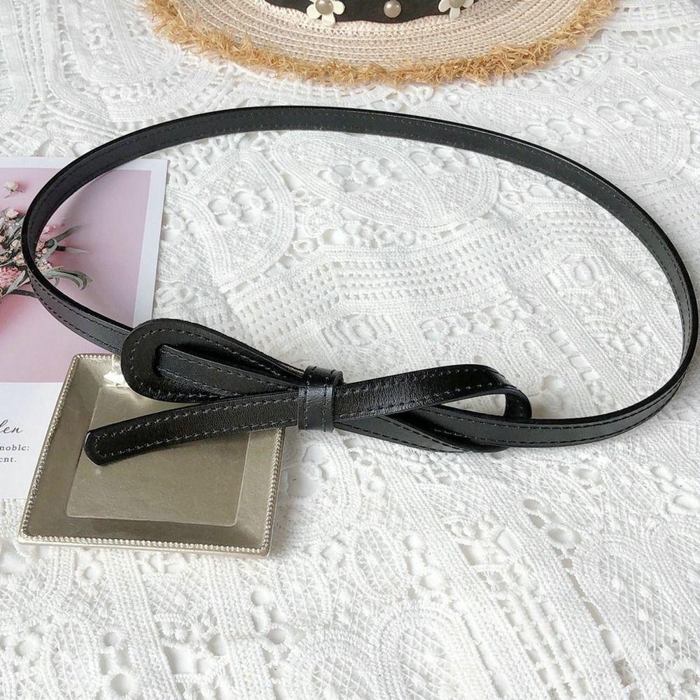 Thin Waist Belt Summer Solid Color Thin Belt Adjustable Waistband Women Waist Belt Corset Belt
