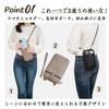 [imeetu] Women's Genuine Leather Multifunctional Smartphone Shoulder Bag with Wallet and Smartphone Pouch, Drop Protection, Extendable Key Chain,