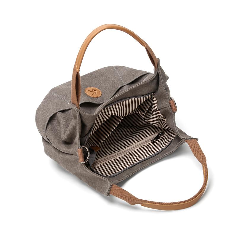 Canvas Shoulder Bag Large Capacity Tote Bag Women's Commuter Underarm Bag