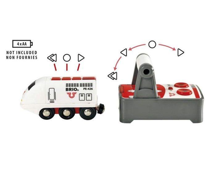 Train de Voyageur Radiocommandé BRIO World - Accessoire son &amp; lumière en bois - Ravensburger - Mixte - Dès 3 ans