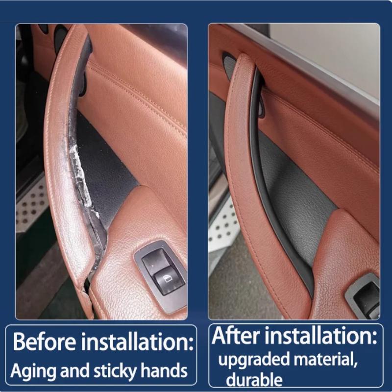 Kyapx5 LHD RHD E70 E71 Upgraded Interior Door Handle with Leather Cover Assembly Full Set For BMW X5 X6 E70 E71 2008-2013
