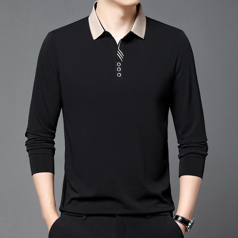 Men S Short Sleeve Loose Fit Solid Color Polo Shirt