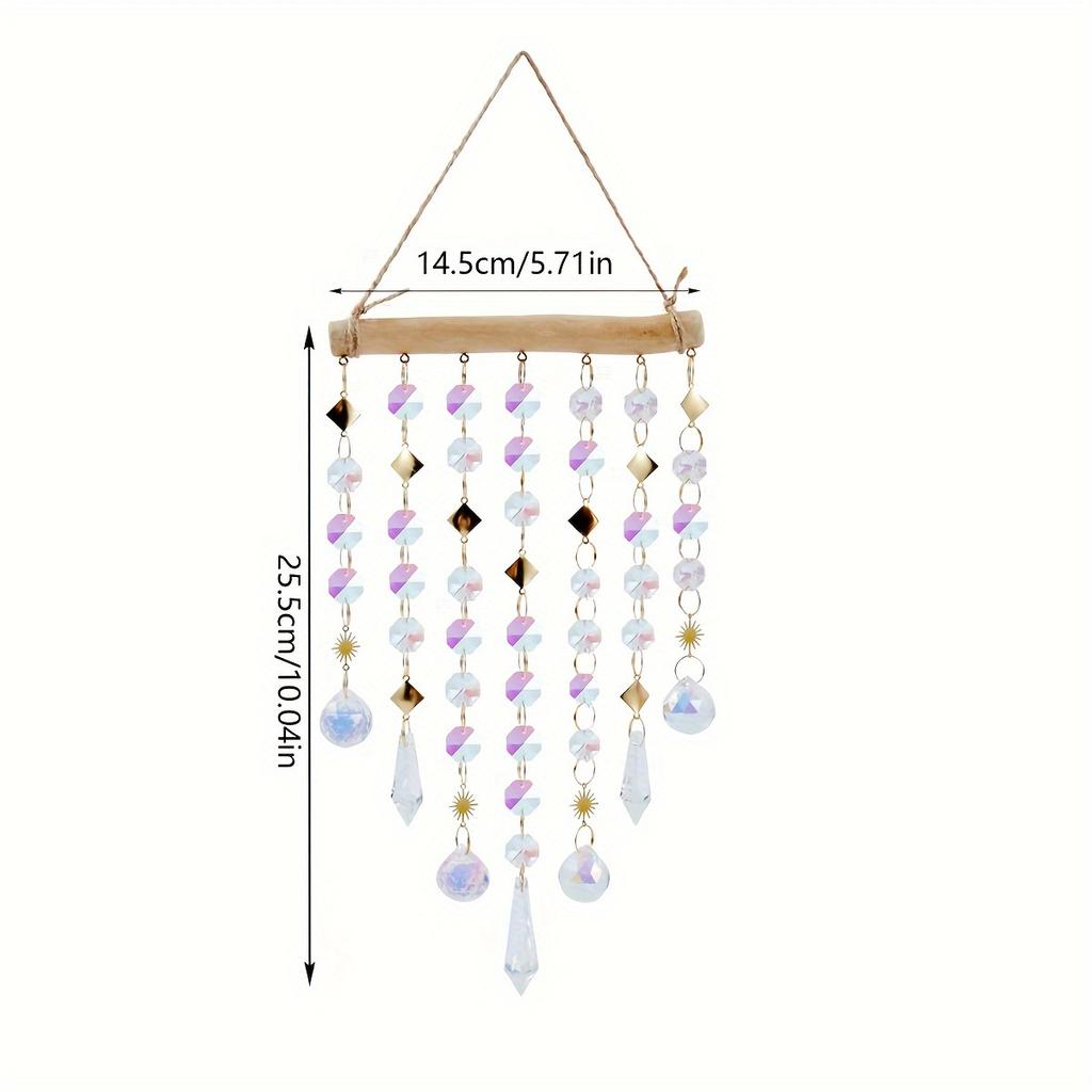 Fantasy Crystal Wind Chime Hanging Window Room Illusion Rainbow Hanging Wall Decoration Suncatcher Gift