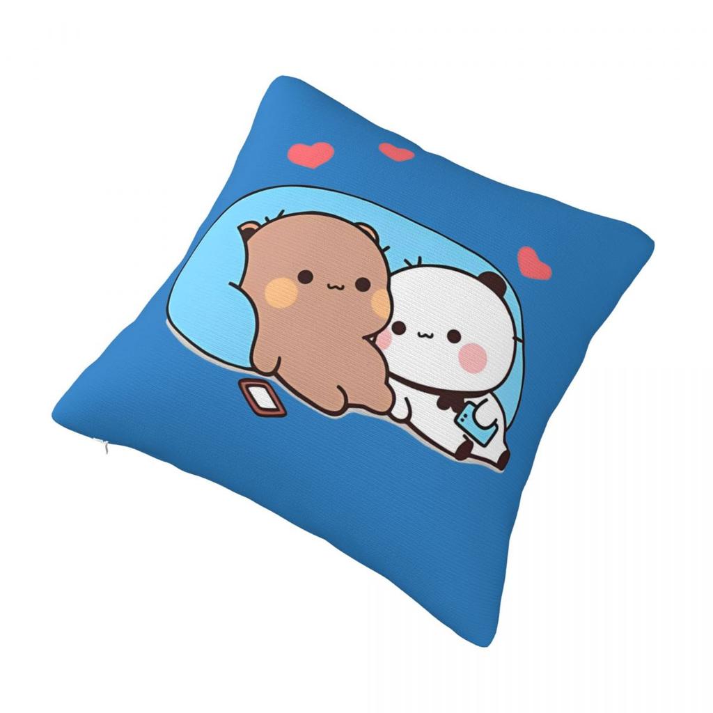 Dudu Bear And Bubu Pandas Night Days Pillowcase Soft Cushion Cover Decor Throw Pillow Case Cover Home Drop Shipping 40X40Cm