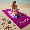 Custom Name Forest Friends Stylish Digital Printing Beach Towel Quick‑Drying Absorbent Blanket for Beach Pool Gym Travel