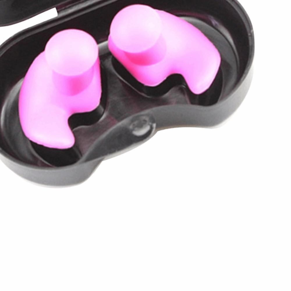 1 Pair Height 25mm Swimming Ear Plugs Black Reusable Ear Plugs Waterproof Earplugs  For Bathing