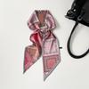 Double-layer scarf, streamer, women's cashew print silk scarf, long strip, high-end sense binding bag decoration, suit scarf, silk scarf wholesale