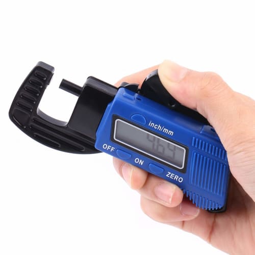 Topiky Digital Micrometer, Thickness Gauge, 0-12mm, Digital Thickness Gauge, High Precision Electronic Micrometer, Digital Thickness Gauge