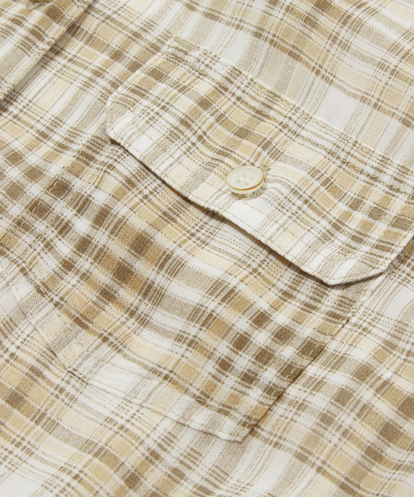 Penfield Chiffon Check Straight Dress Yellow_Fs1Ws01F