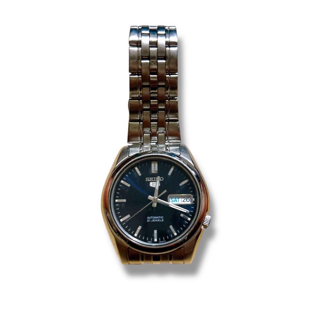 

[Б/У] SEIKO 5 Автоматические 21 камень 7S26 01V0 Часы Черный циферблат
