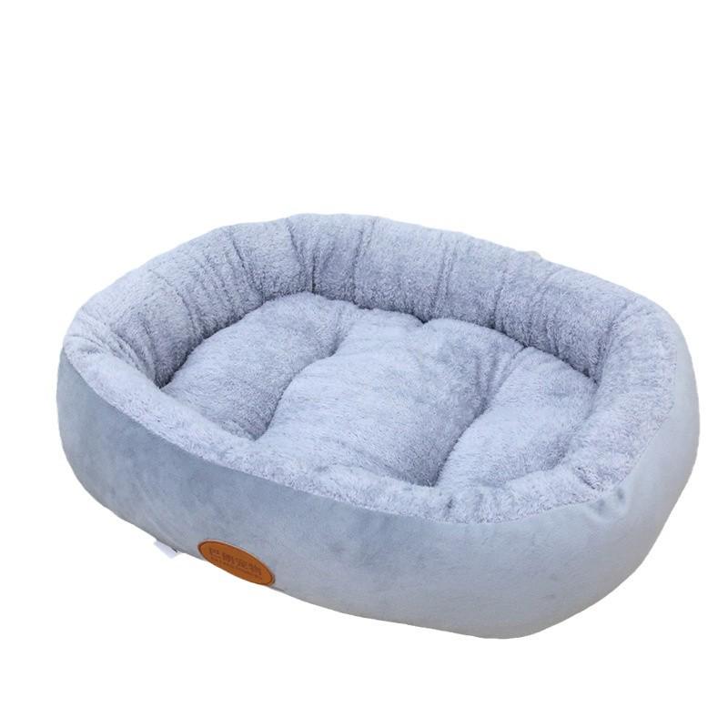 Autumn/Winter Warm Velvet Pet Bed: Thickened Oval Cat & Dog Bed