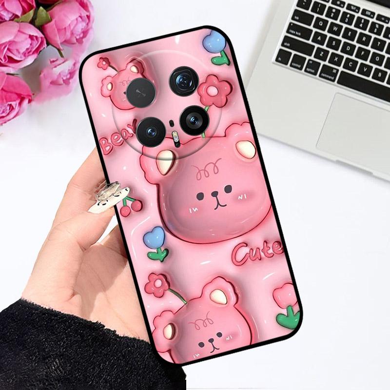 Case For Honor Magic 8 Pro 8Pro Fashion Cute Cartoon Soft Silicone TPU Phone Cover For Magic8 Pro Shell Bumper BKQ-AN00 BKQ-AN10