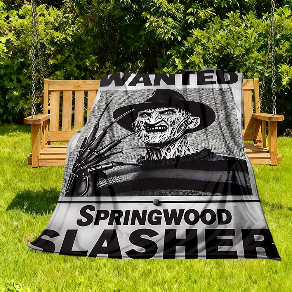 

1PC A Nightmare on Elm Street Outdoor Blanket Lightweight Flannel, Soft & Warm, All-Season Use for Sofa, Outdoor147 130x150cm