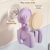 Dopamine Suction Cup Mop Holder Punch Free Wall mounted Wall Mounted Mop Rack with Hook Space Saving Broom Hanger Shower Room