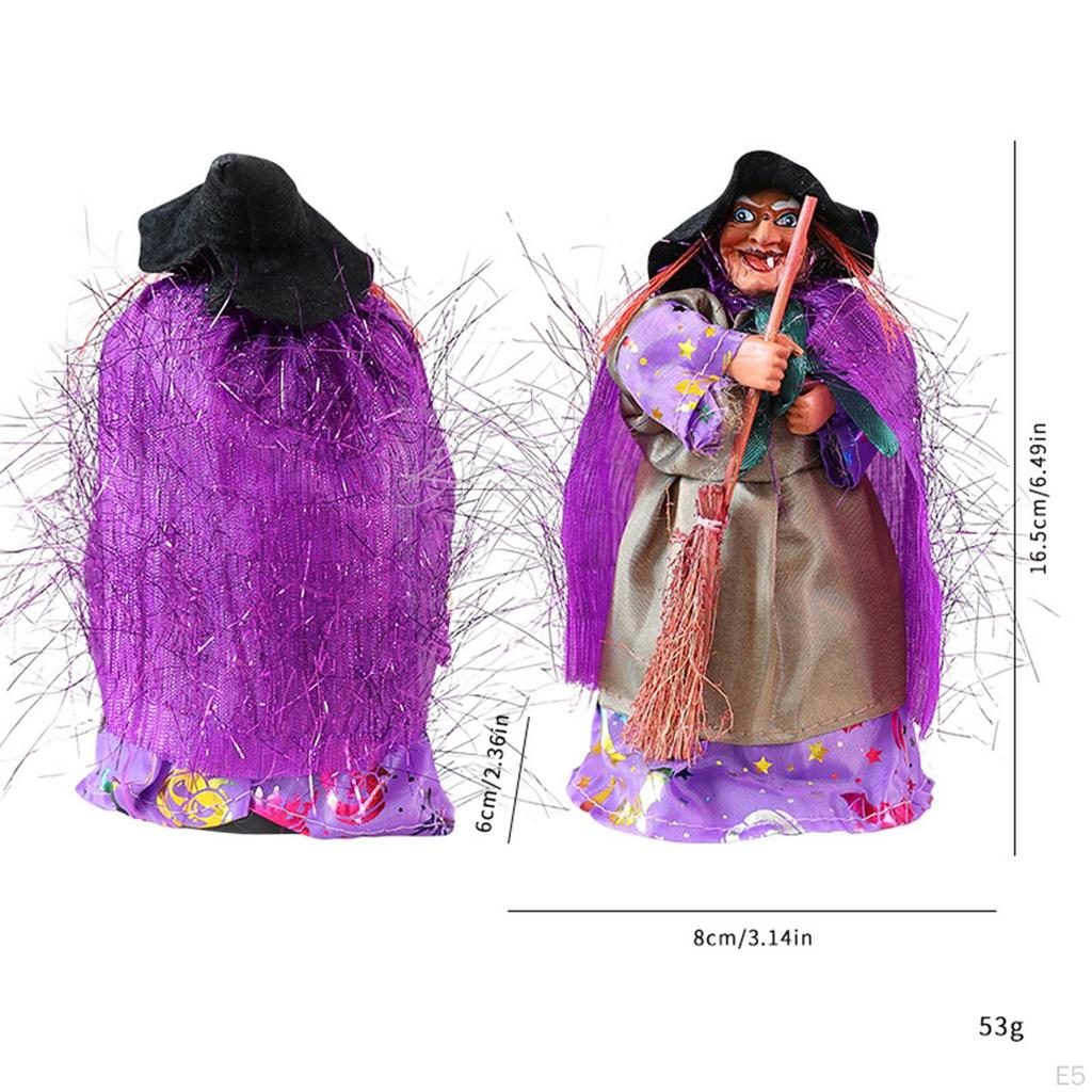 Halloween Witch Decoration Party Prop for Indoor Cabinet Table Centerpiece