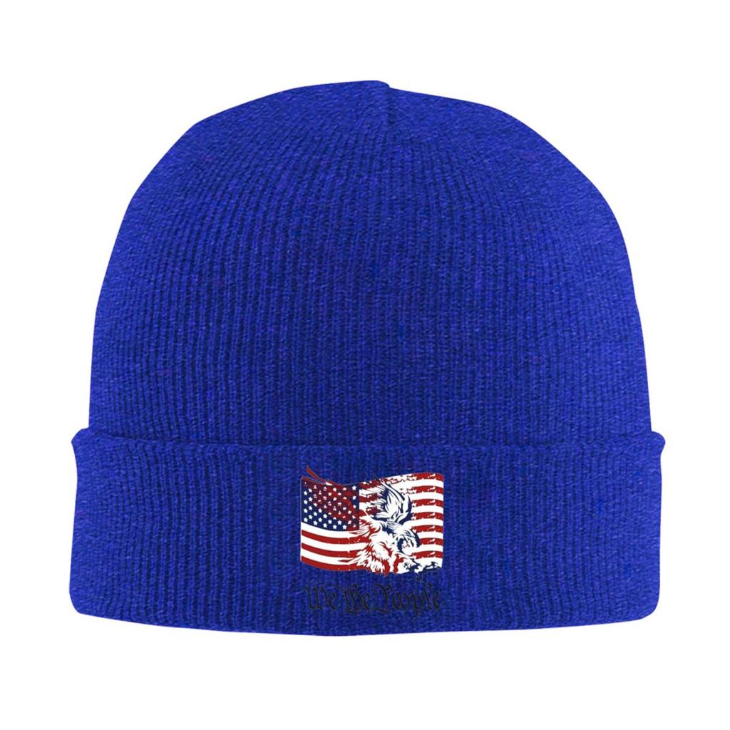 American Eagle Print Warm Knitted Cap Winter Knit Bonnet Hat Skullies Beanies Hip Hop Caps for Unisex