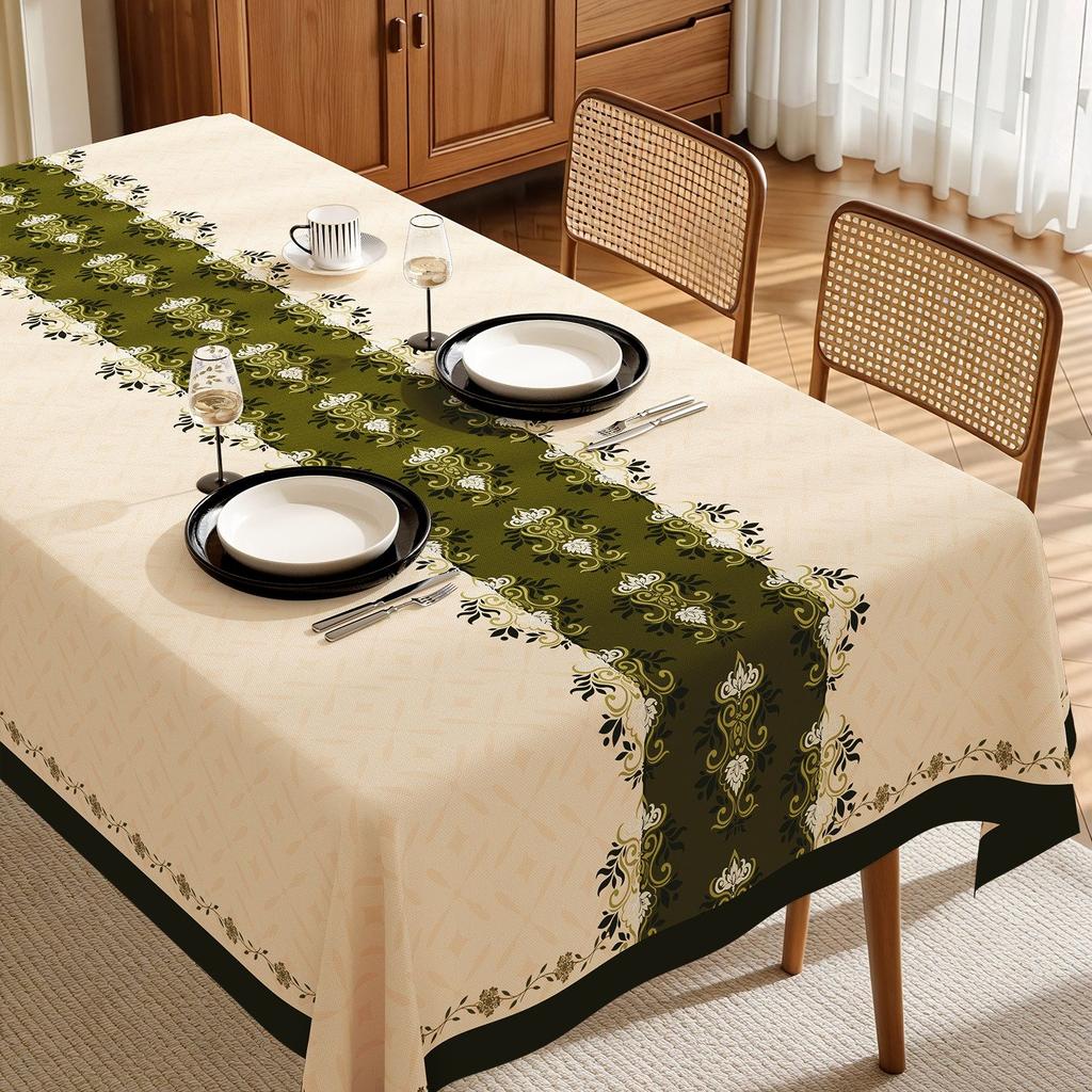 Affordable Luxury Tablecloth: Waterproof, Oil-Resistant, and Wash-Free Dining Tablecloth; Rustic Vintage Coffee Tablecloth