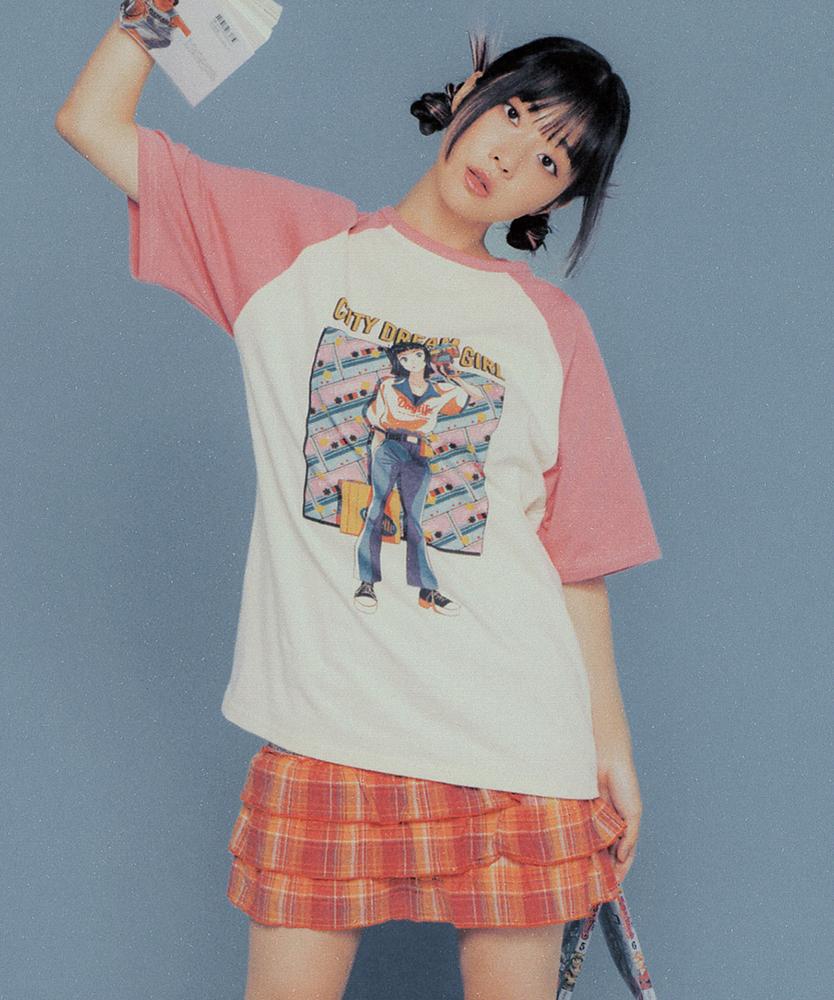 Day Life X Namu13 Raglan T-Shirt (Pink) Pink/Free