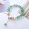 Green Strawberry Crystal Bracelet Freshwater Pearl Bracelet Bangles Women Fashion Jewelry Accessories Gift