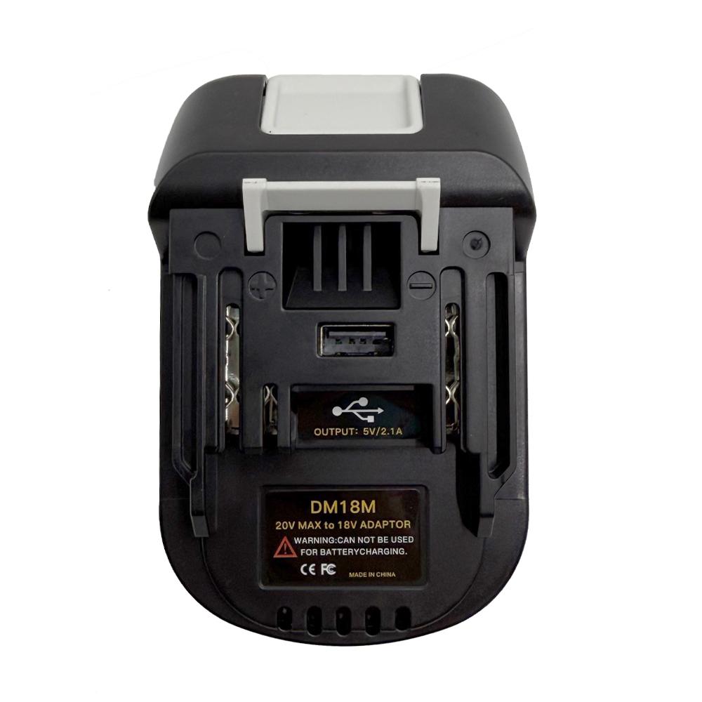 Electric Power Tool Adapter Converter DM18M Battery Adapter for Dewalt DCB200 DCB205 20V Lithium to for Makita BL1830