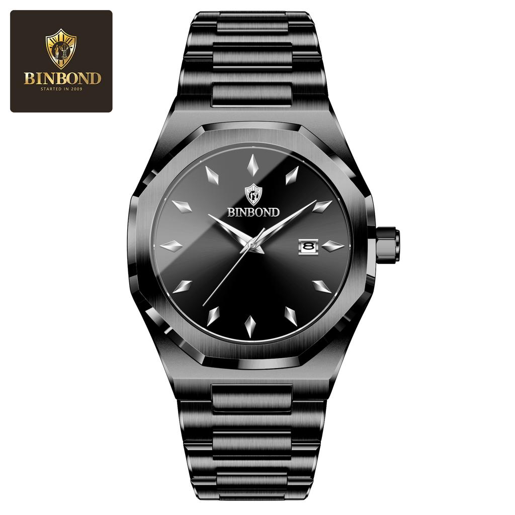 New Luxury Men's Quartz Watch Stainless Steel Strap Fashion Casual Waterproof Watch Top Business Calendar Men's Watch