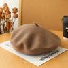 Women's Artistic Retro Wool Beret - Solid Color Autumn/Winter Hat