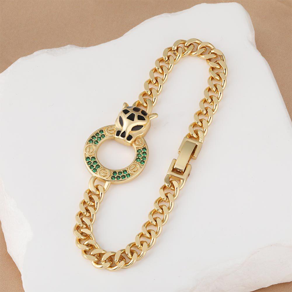 Leopard Head Bracelet European and American Fashion Design Watch Chain Jewelry Hand Jewelry