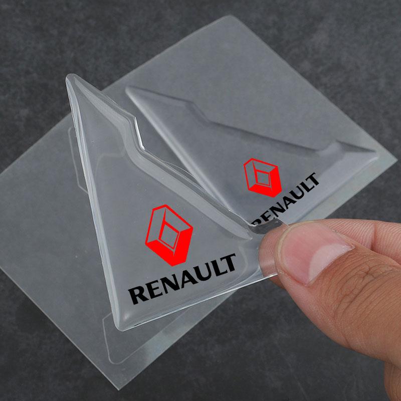 2 st Transparenta Hörnskydd för Bildörr Anti-Repskydd Klistermärke För Renault Dacia Sport Duster Megane 2 3 4 IV Clio Fluence Logan Captur