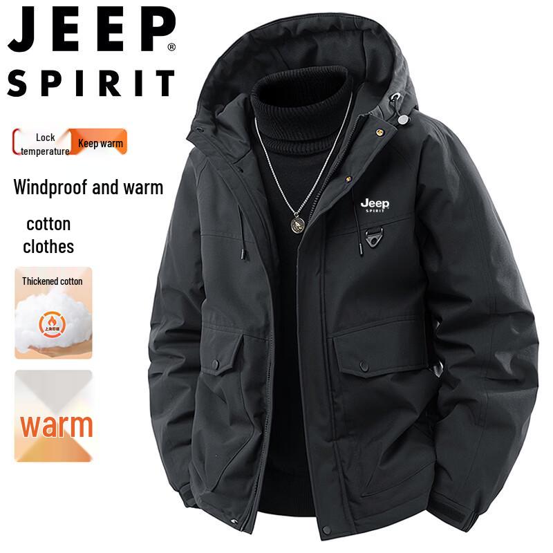 JEEP SPIRIT Men's Hooded Winter Padded Outdoor Jacket