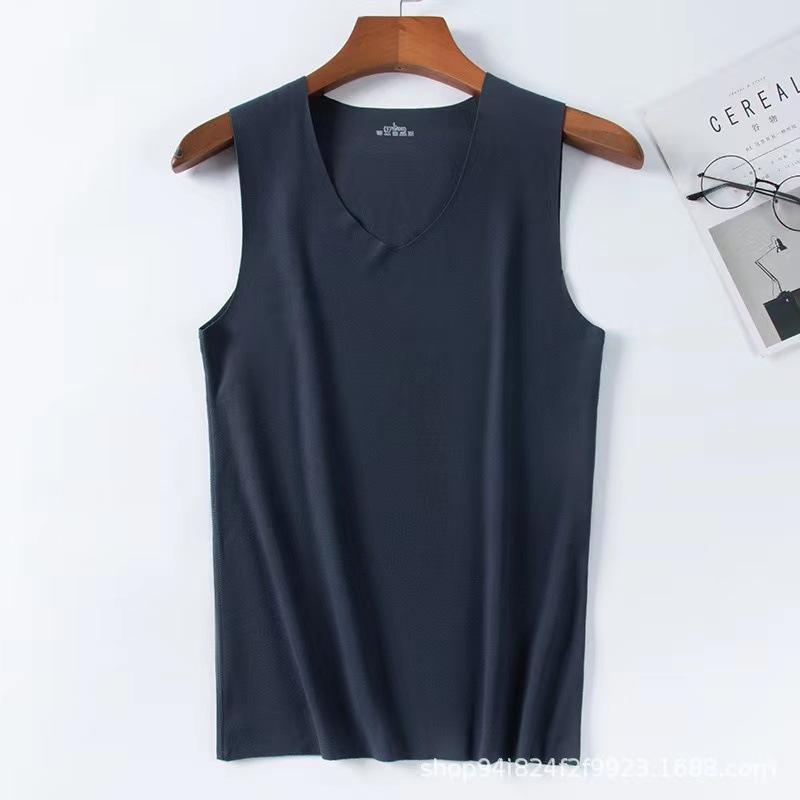 Herren Frühling Herbst Winter Nahtlose Thermoweste V-Ausschnitt Ärmellos Thermische Unterwäsche Verdickt Elastisch Slim Fit Unterhemd Thermische Oberteile
