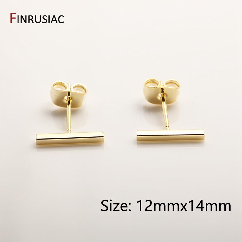 

14K Gold Plated Brass Moon Rectangle Star Post Earrings For DIY Earrings Making Supplies Moon Star Ear Stud Wholesale 2 Pairs